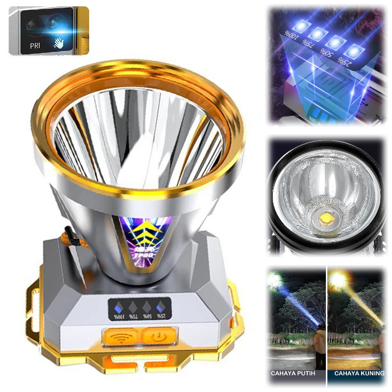 LED Senter Super Terang Kedap Super Terang Outdoor Anti Air Senter Kepala LED Senter Kepala Super Te