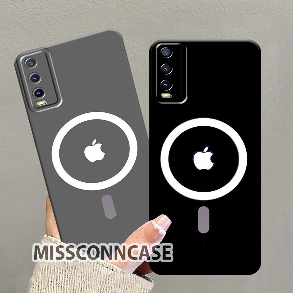 Softcase Vivo Y12s/Y20/Y20s/Y20i/Y20G Case Bahan Silikon Motif Logo Iphone Kece - Casing Kekinian - 