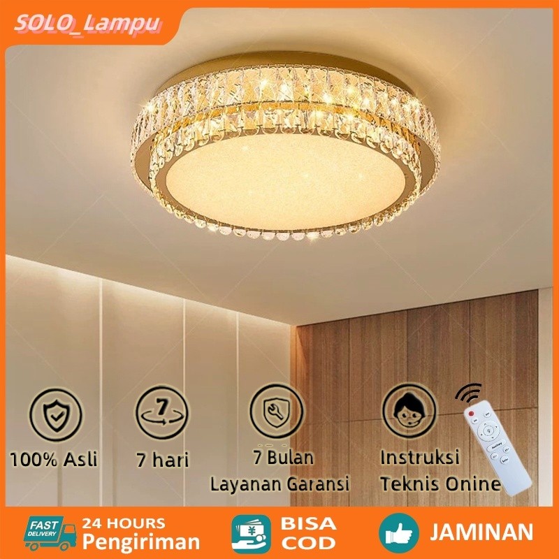 2025 Model Baru Lampu Kristal Ruang Tamu Lampu Gantung Restoran Gaya Eropa Lampu Kamar Tidur Lampu T