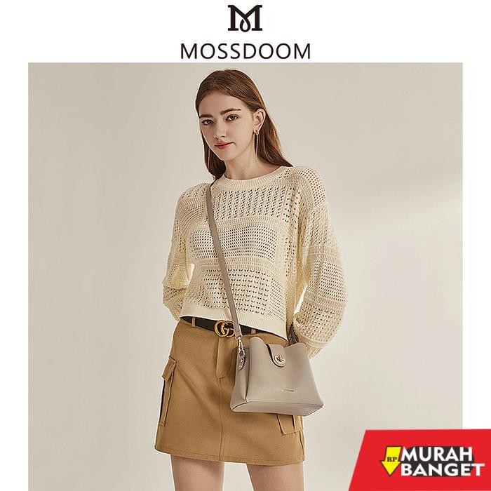 tas selempang wanita simple elegan MOSSDOOM Tas Wanita Shuyn Tas Selempang Wanita Sling Bag - Hitam