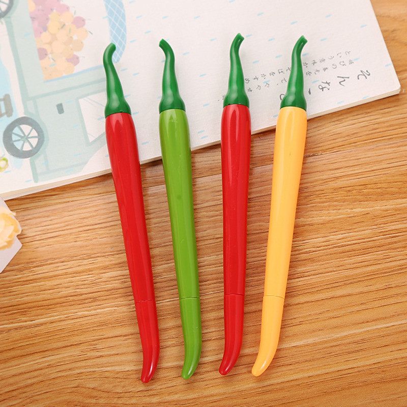 

1 Piece Lytwtw's Cute Cartoon Kawaii Chili Paprika Vegetables Pen Creative School Office Gel Pens Gift Supplies Stationery