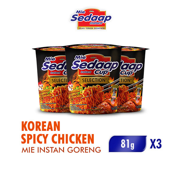 

[Paket isi 3] SEDAAP Mie Instan Cup Korean Spicy Chicken 81GR