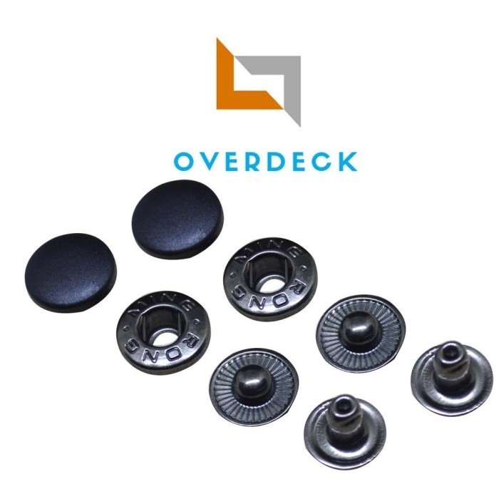 Andrian 12 Pcs Kancing Cetet Besi Kancing Jepret 15 Mm Hitam - 7060 Htm