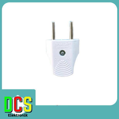 Steker Gepeng Hitam Paxton PX 2H - Putih