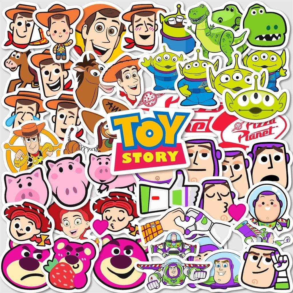 

60 Pcs Stiker Pack Kartun Toy Story Untuk Laptop HP TUMBLER HELM ANTI AIR