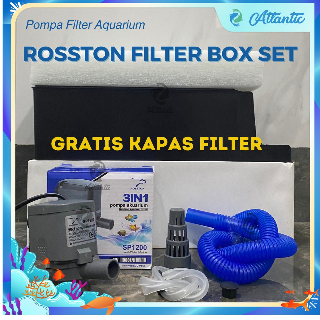 FILTER BOX MERK AMARA KANDILA ROSSTON 1200 Pompa Mesin Box Top FIlter Lengkap 3 iN 1 Mesin Filter Aq