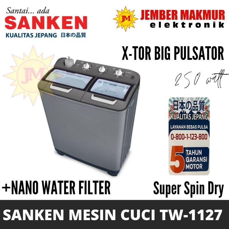 SANKEN MESIN CUCI TW 1127 SANKEN Low Watt