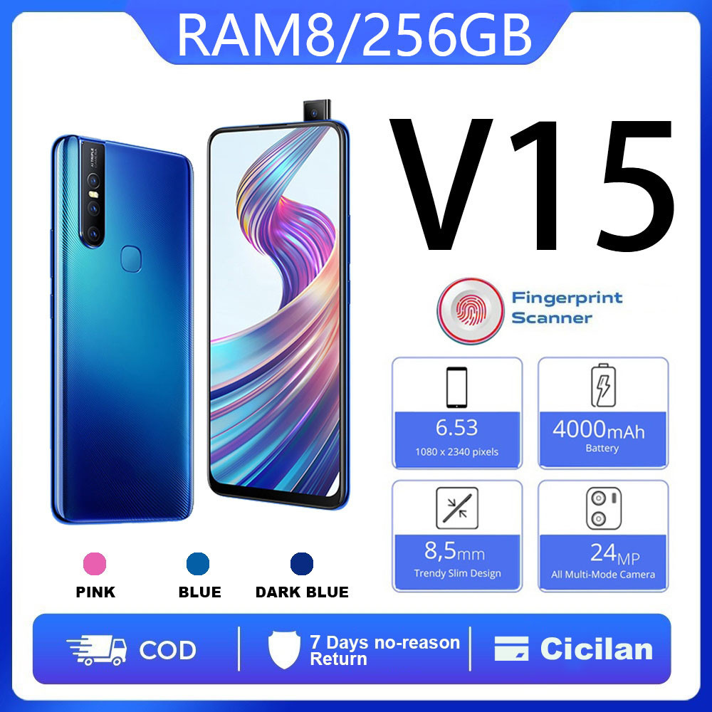 Realme handphone V15 ram8 256GB 6.53-inch hp smartphone cuci gudang hp murah android y12