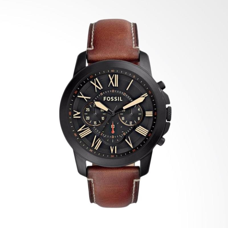 Fossil Strap Leather Jam Tangan Pria - Brown FS5241