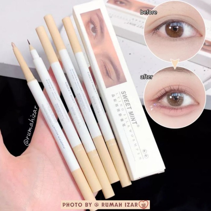 (NEW) -Sweetmint AEGYOSAL 2IN1 Liner Eyeliner Silkworm