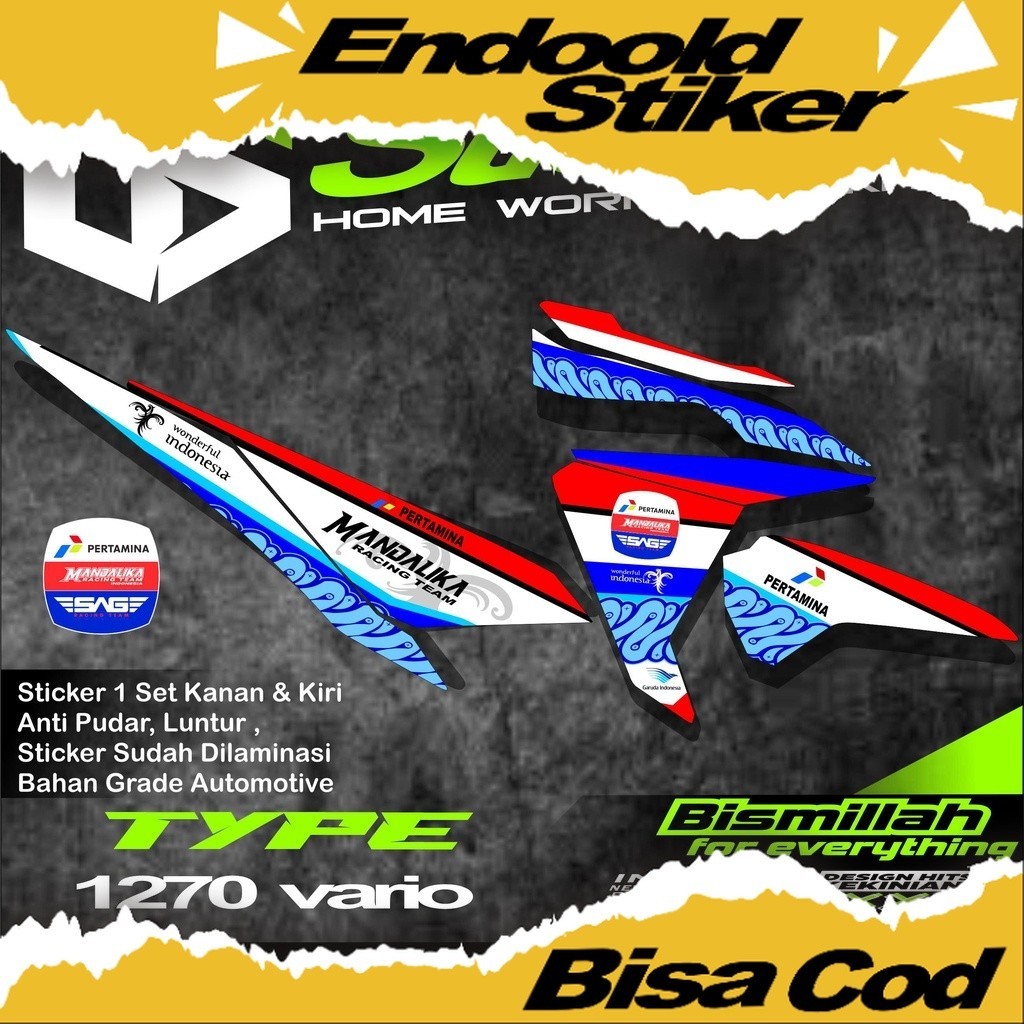 Code 1270 Striping  Vario 125 & 150, 2015 | 2016 | 2017 | Mandalika Racing Team Moto Gp