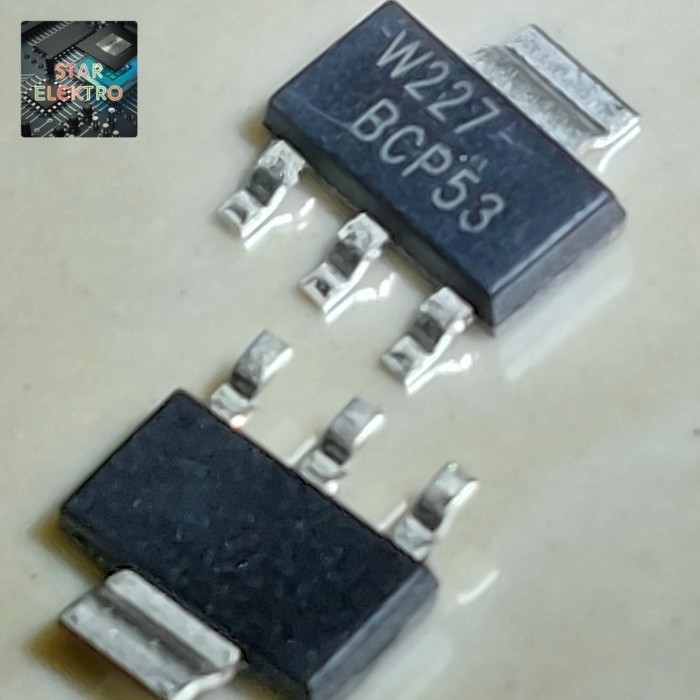 2 Buah 2Pcs BCP53 Sot-223 BCP53-16T3G BJT Power Transistor  1A 80V PNP BCP 53