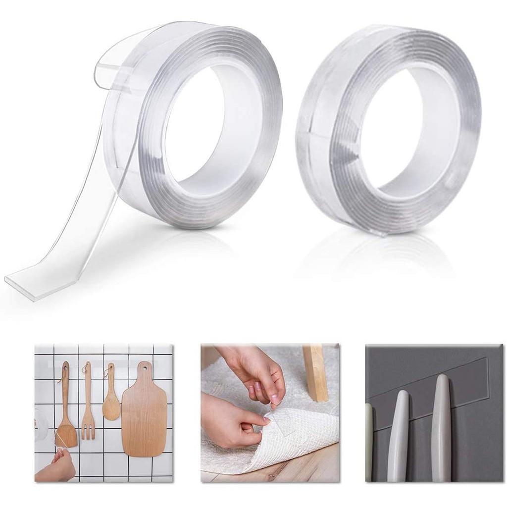 

Double Tape Nano Magic Bening Serbaguna / Lakban Bening 2 Sisi