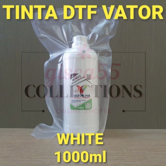 

DTF White Vator Ink 1000ml Tinta Putih Transfer Film Sablon Pet Film