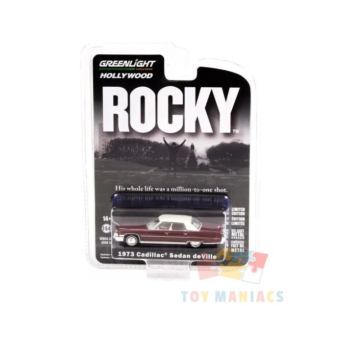 GREENLIGHT 44950-A HOLLYWOOD 35 ROCKY 1973 CADILLAC DEVILLE SEDAN 1/64 CH27