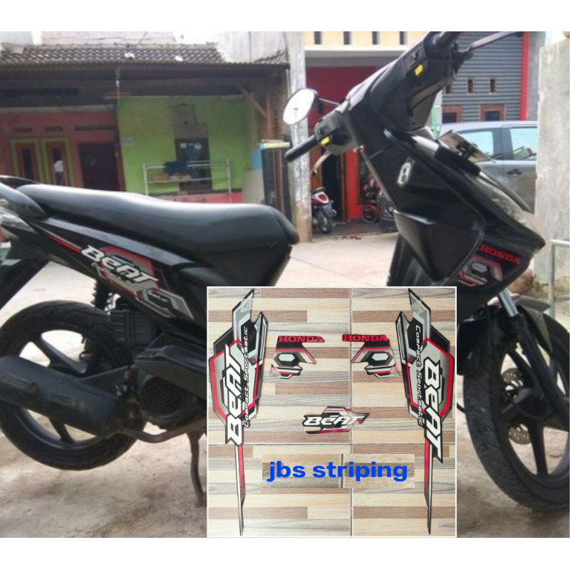 striping beat stiker Honda beat 2009 hitam