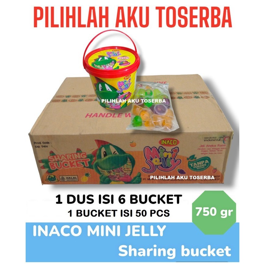 

RB INACO Mini Jelly isi 50 cups KEMASAN EMBER / BUCKET - ( HARGA 1 DUS )