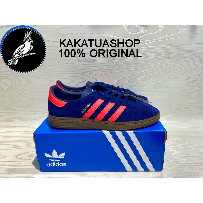 (100% ASLI) Adidas Munchen Dublin Navy Scarlet Original New