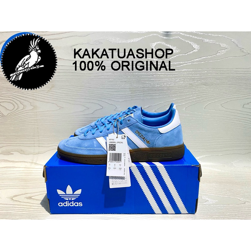 (100% ASLI) Adidas Handball Spezial Ice Blue Original New