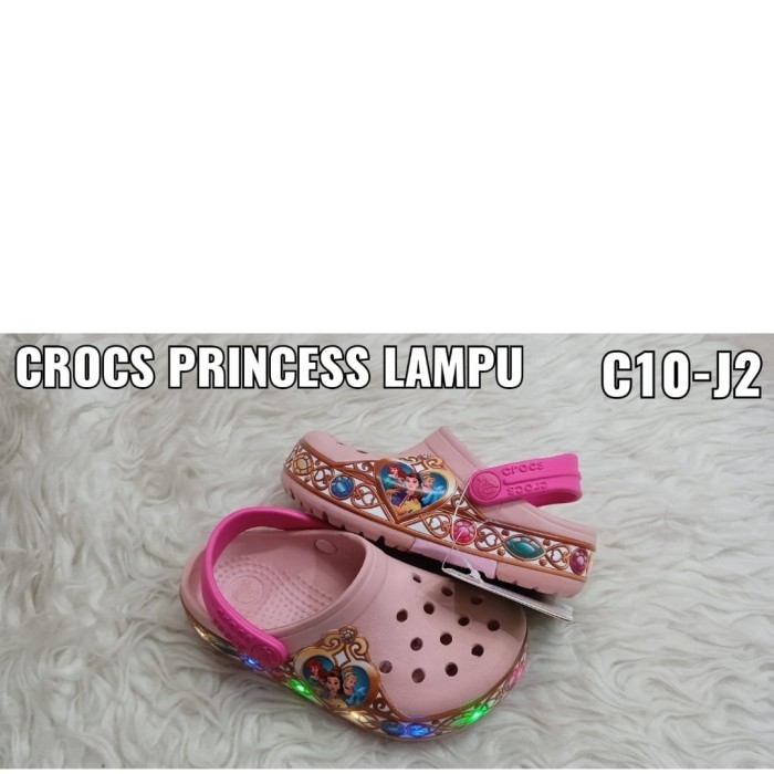 CROCS KIDS NEW PRINCESS LAMPU LED