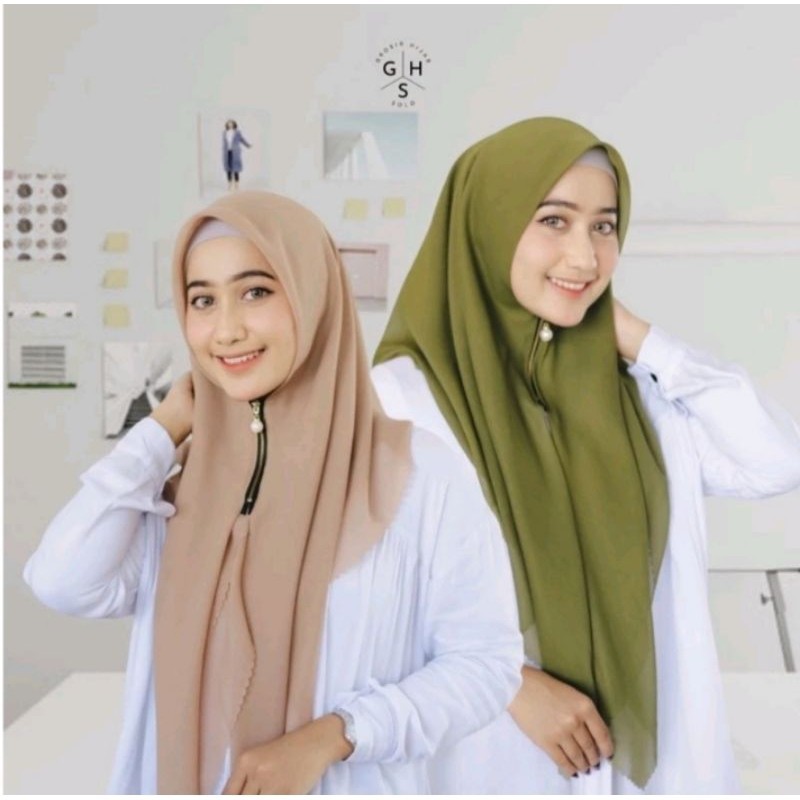 HIJAB RESLETING ZIPPER POLOS
