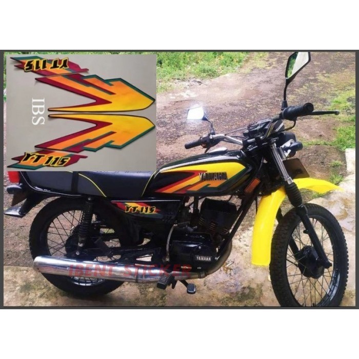 STIKER STIKER YT 115 KUNING OREN STRIPING LIS YAMAHA YT115 POLET
