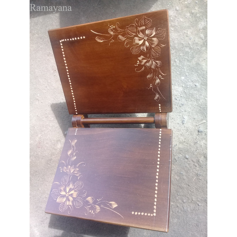 

Rekal Al Quran Ukir Kayu Jati Ukir Motif Bunga murah