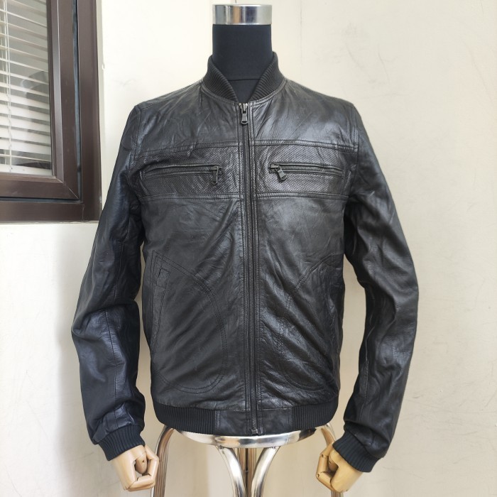 Jaket Kulit Zara Man Size M Schott Avirex Harley Davidson Simpson USA