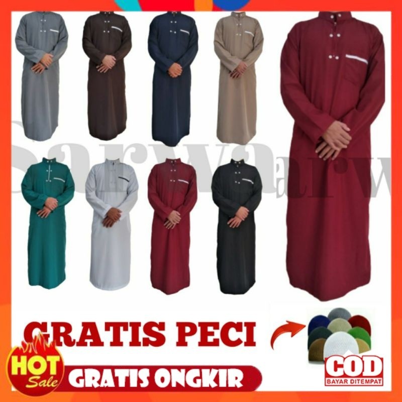 KAIN ADEM HALUS TEBAL / jubah pria gamis pria murah/gamis pria dewasa
