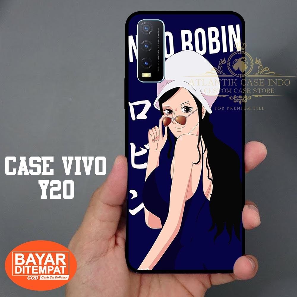 Case Vivo Y20 Gambar Animasi Kartun Anime OnePiece Cartoon Karakter Nami Robin-Casing Vivo Y20 -Case