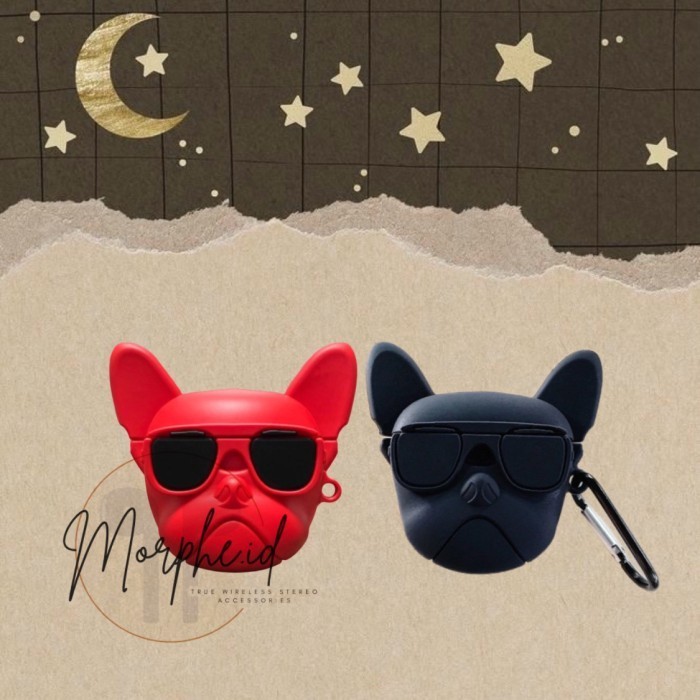 CASE PELINDUNG SILICONE PROTECTOR AIRPODS AIRPOD GEN 3 3D BULL DOG PUG