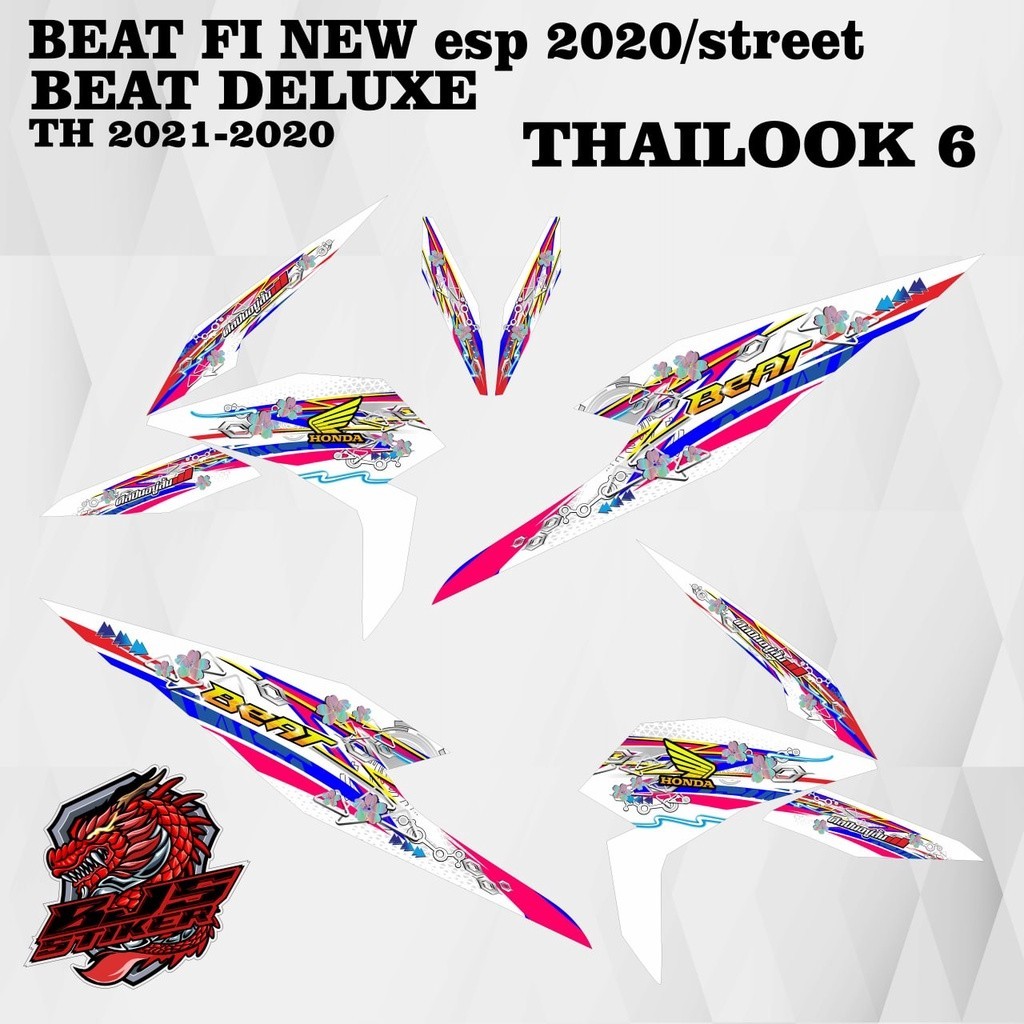 striping beat fi new - striping sticker stiker polet lis beat fi new esp street beat deluxe 2020-202