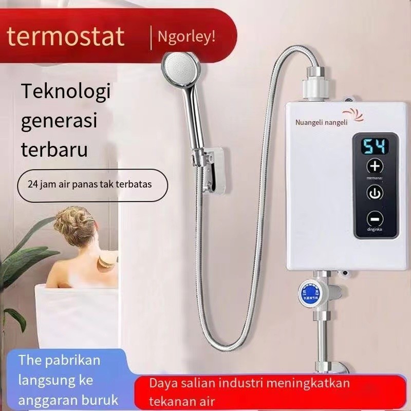 Pemanas air portabel/pemanas air listrik termostatik Jerman/alat pemanas instan bak mandi rumah tang