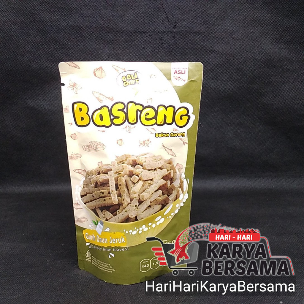 

GELI CHIPS BASRENG GURIH DAUN JERUK BAKSO GORENG ORIGINAL POUCH 65GR