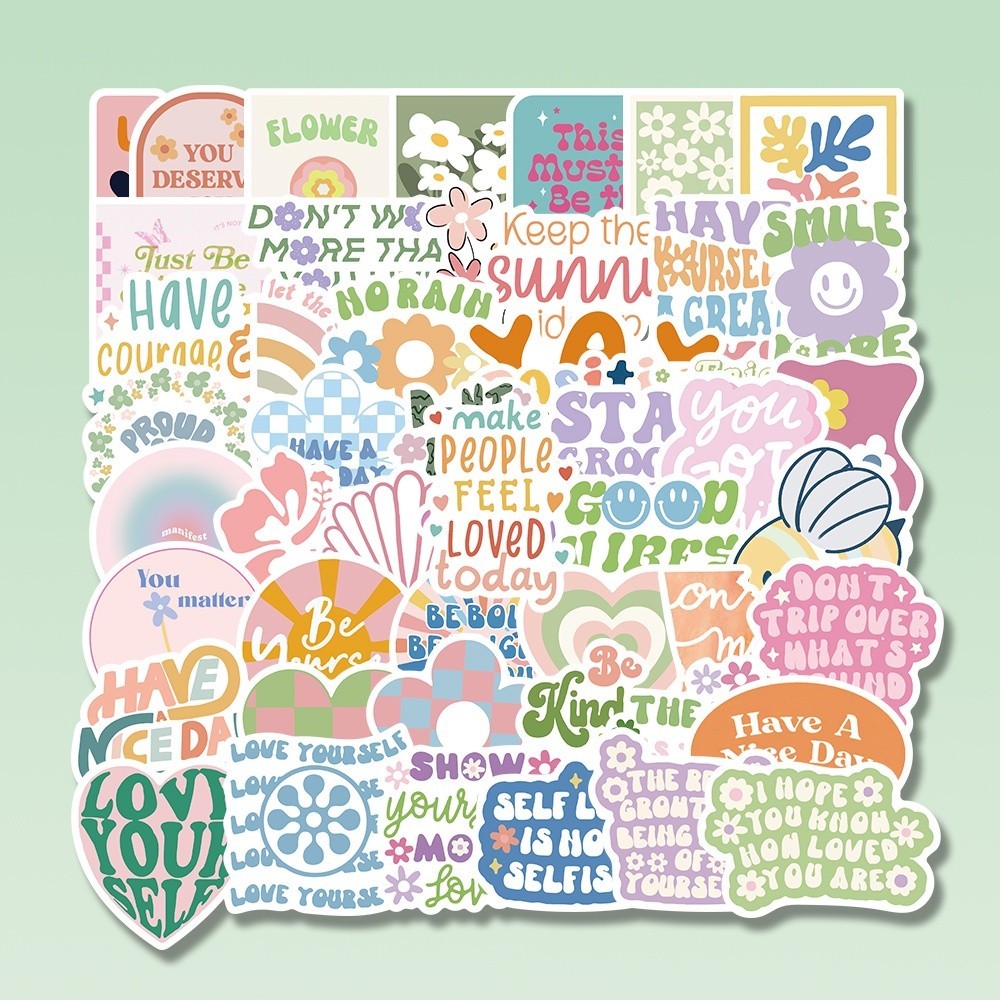 

PROMODanish 25 Pcs 1 Stiker Dekorasi notebook Tahan Air HELLO.NUZA