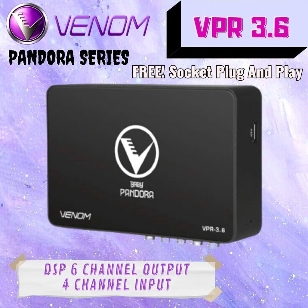 VENOM Pandora VPR 3.6 Processor DSP Prosesor Equalizer Audio Mobil