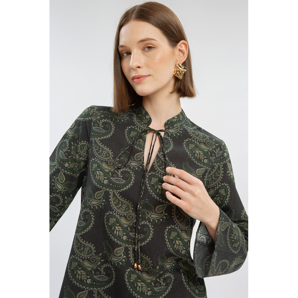 Minimal Stenni Blouse Dark Green