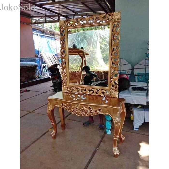 

Meja Rias Tolet Kayu Jati Ukir Modern 5 murah