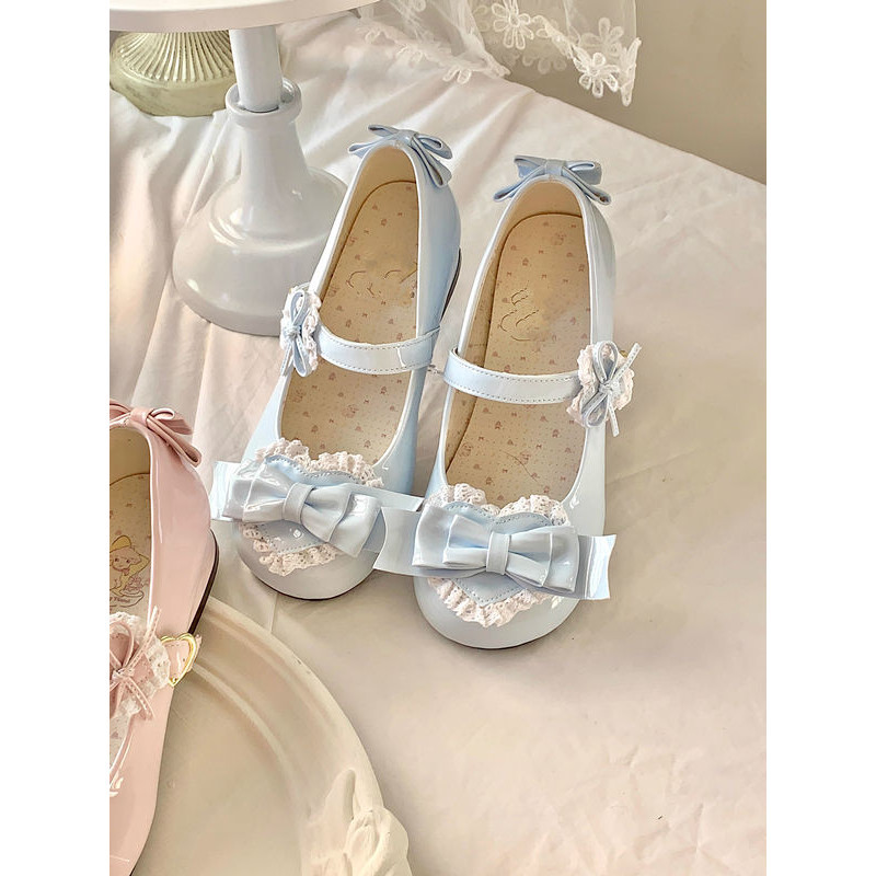 Cute Lolita shoes Lolita shoes Sweet princess shoes Low heeled leather shoes