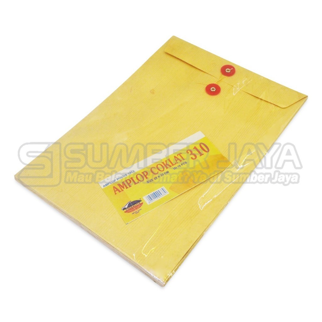 

Amplop Coklat Polos Tali Character 130 Folio Envelope isi 10pcs