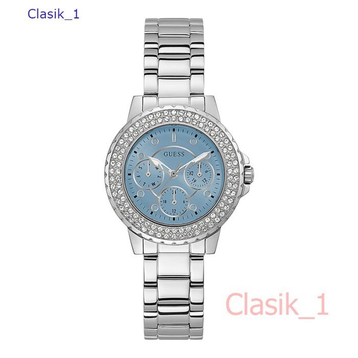 Original 100% GUESS GW0410L1  CROWN JEWEL Jam Tangan Wanita Biru