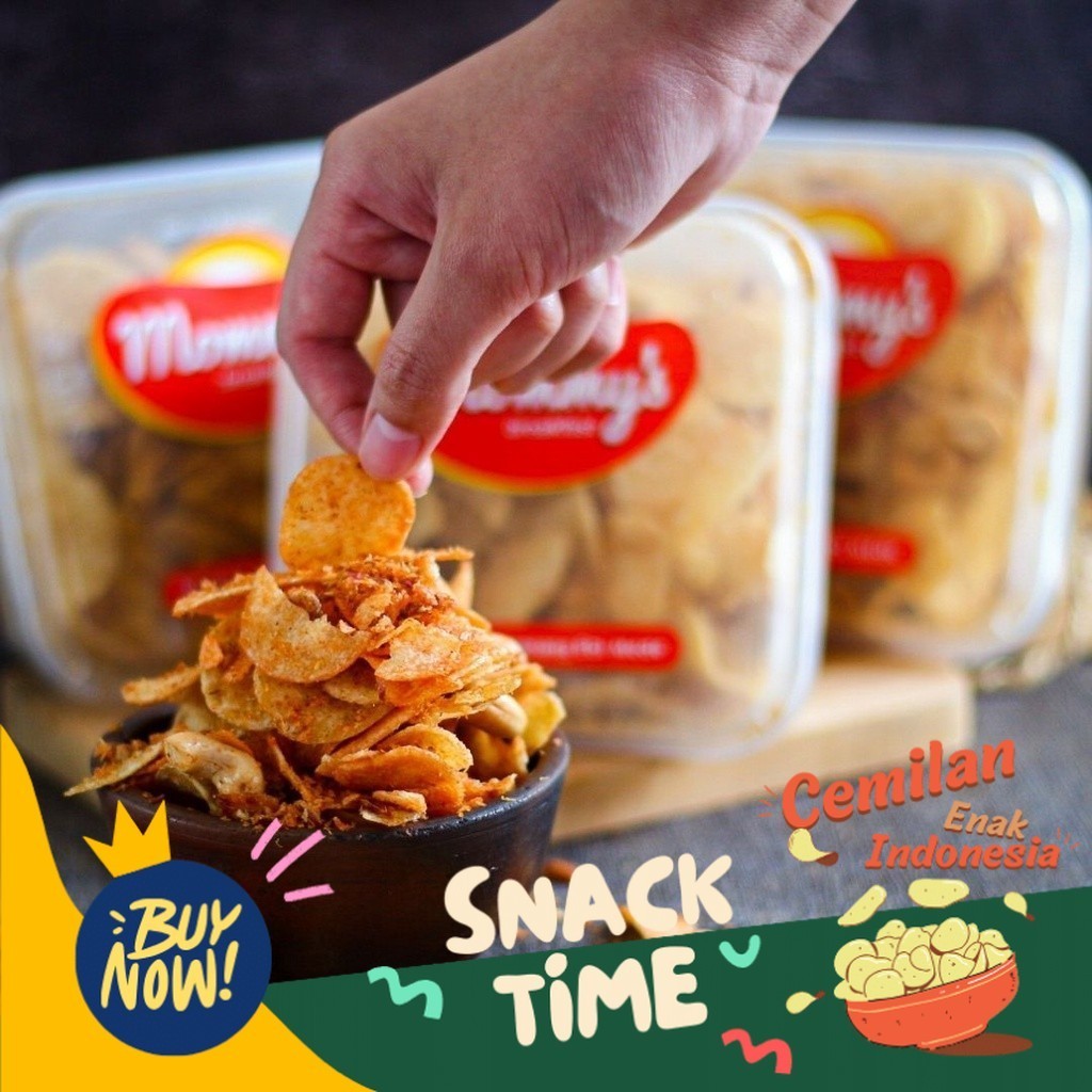 

PROMO SPESIAL Keripik Kentang Ebi Mede Medium Size 205g Mommys Potato Chips Kering Kentang Cemilan Nusantara