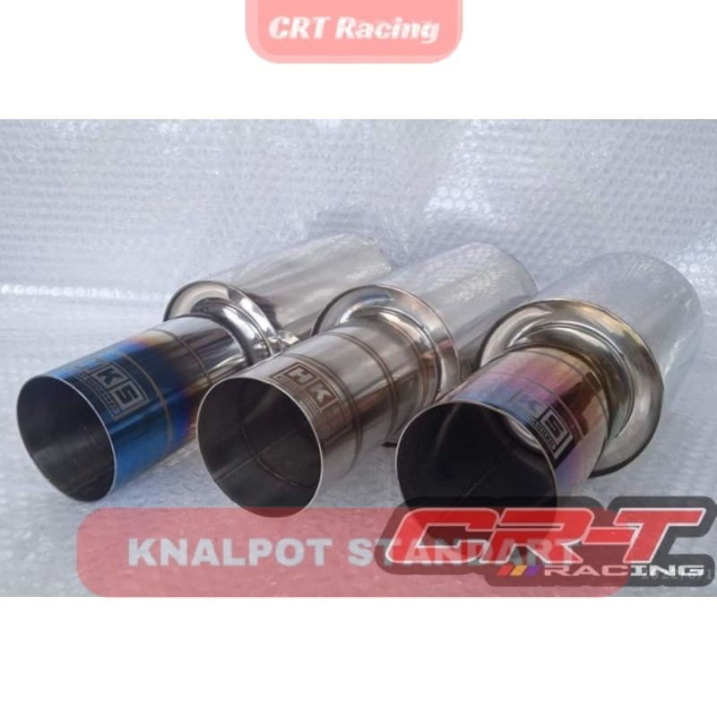 Knalpot mobil racing hks plong full stainless CRT ORIGINAL