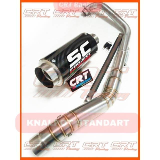 KNALPOT RACING SC PROJECT GSX150, CBR150R, R15, CB150R, VIXION, SONIC 150, MX KING, DLL CRT Original