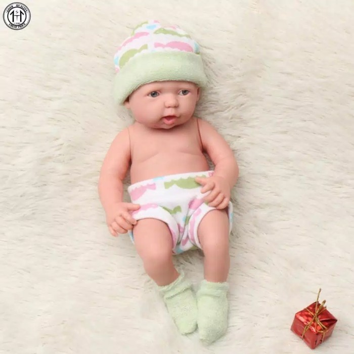 Boneka bayi mini baham silikon lembut