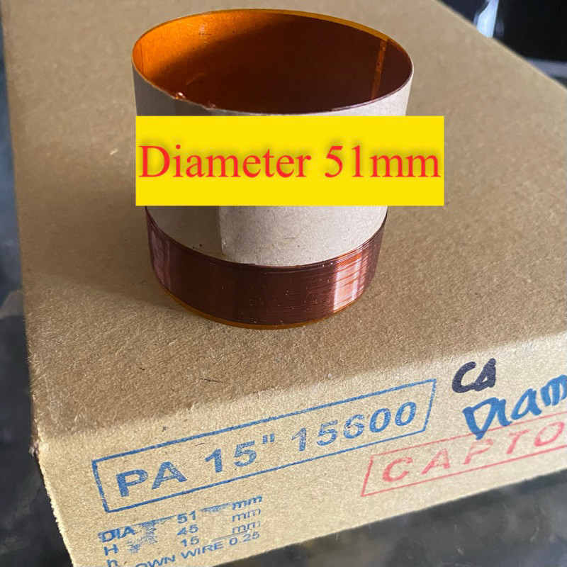 SPOL SPUL SPOOL Speaker Diameter 51mm SPEAKER ACR 15 INCH 15600