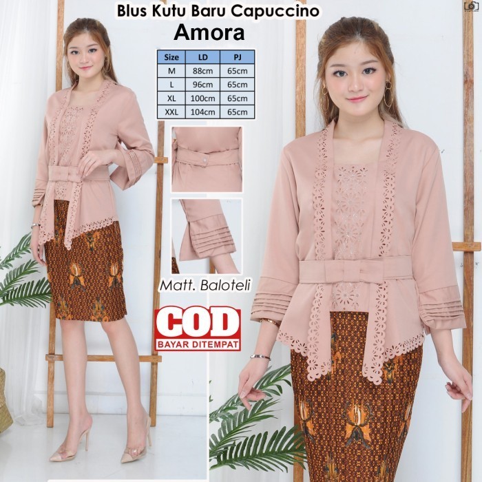 

PROMO-Cuci Gudang Atasan kebaya kutubaru Vechia / kebaya kutubaru coklat / Kebaya modern - XXL