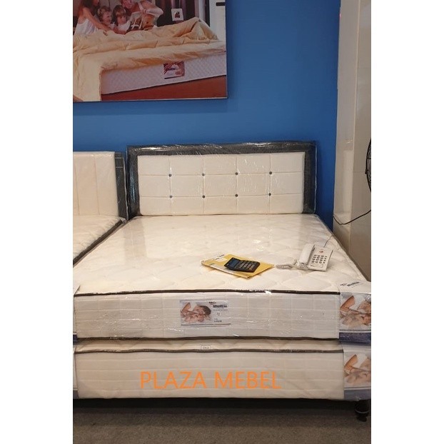 SET Bed Matras Kasur Springbed American Supreme 180 - 160 x 200 (FULLSET)