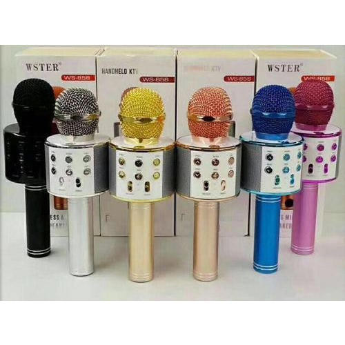 KENZ Mic Speaker Bluetooth WS 858 Microphone Karaoke BT Smule WS858 WS-858