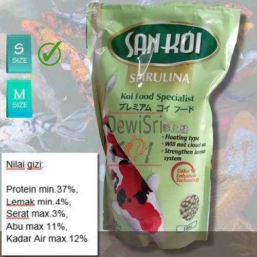 

Pakan SAN KOI SPIRULINA untuk memperbaiki Warna Koi (small)